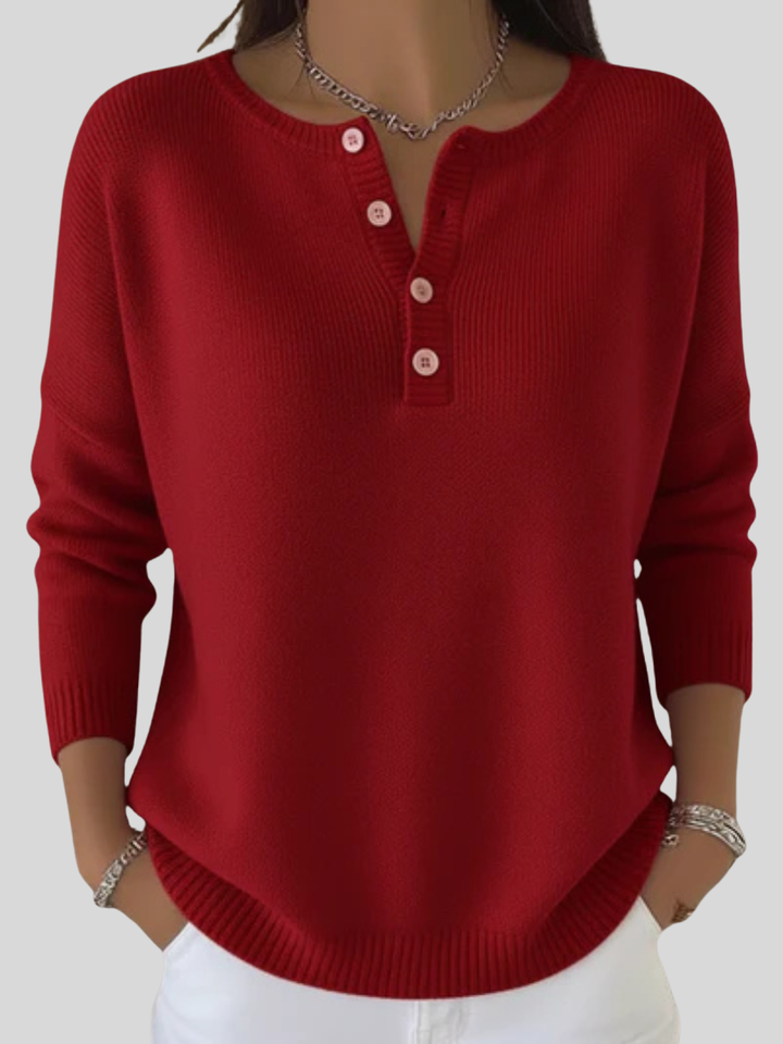 Bliss™ | Soft  Button Detailed Sweater